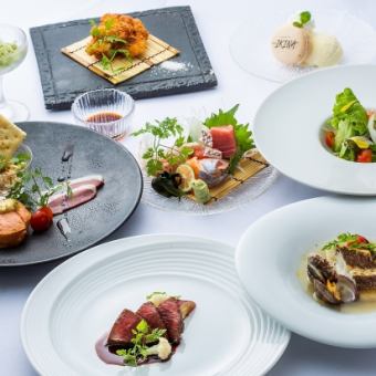 魚もお肉も食べれる【メゾンコース】 全7品◇ 5800円 (税込)+飲み放題付きに変更も可
