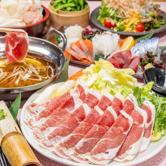 ラムしゃぶ・刺身盛り合わせコース◆ 飲み放題付き4,000円(税込)