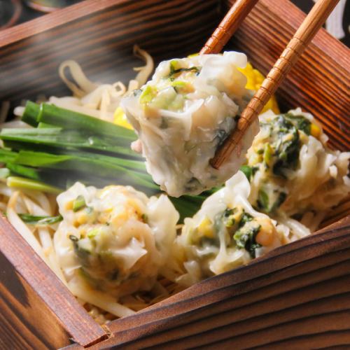 Hiroshima greens and shrimp dumplings