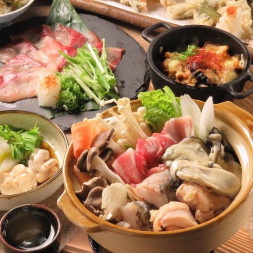 Recommended for all kinds of banquets ◎ [Yushin Kikiri Course] Fresh fish, meat, etc. delivered directly from the market (2 hours of all-you-can-drink included!) 4,500 yen (tax included)