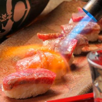 [Yuzin Kikiri - 高級套餐]新鮮的魚和特色菜!包括肉壽司和竹蒸籠◆2小時無限暢飲5,500日元