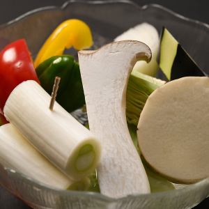 Assorted seasonal grilled vegetables