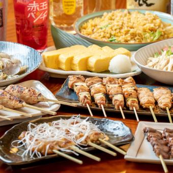 [2H all-you-can-drink included!] You can eat 5 types of skewers as the main dish ♪ A total of 5 courses recommended for banquets ☆