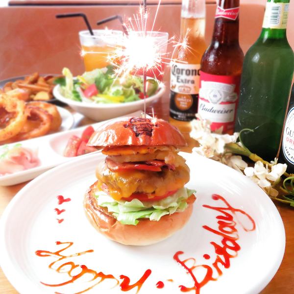 [Can be used on the day!! Perfect surprise for girls' night out or birthday ☆] Upgraded burger plate available!