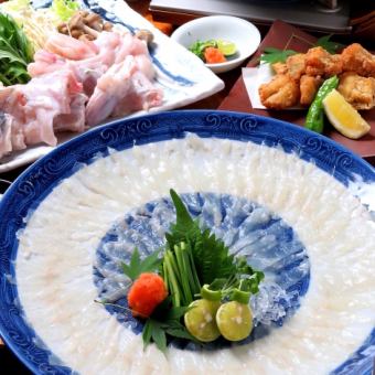 【冬の味覚】特選ふぐコース全7品+120分飲み放題付き⇒11000円（税込）