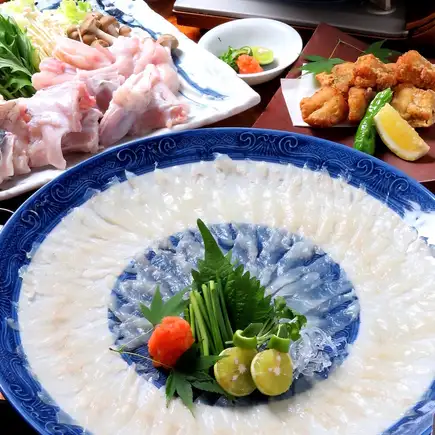 【冬の味覚】特選ふぐコース全7品+120分飲み放題付き⇒11000円（税込）