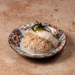 Grated yam and wasabi
