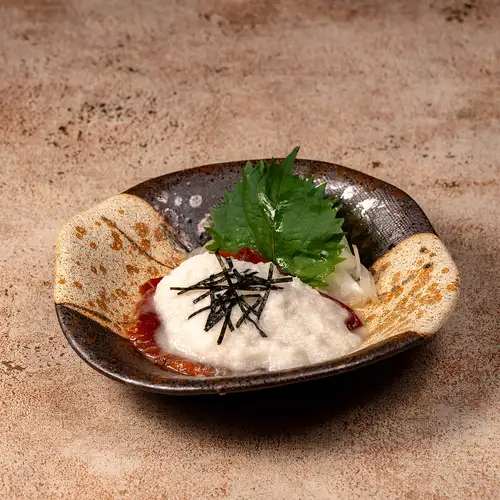 Pickled tuna with grated yam