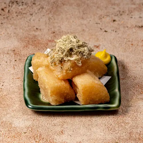 Deep-fried daikon radish in dashi broth