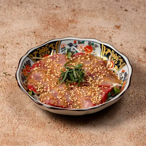 Yellowtail with sesame sauce