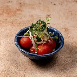 Cherry tomatoes marinated in dashi broth