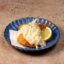 Fried horse mackerel with homemade tartar sauce