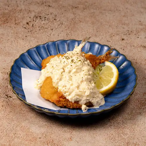 Fried horse mackerel with homemade tartar sauce