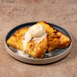 French toast with maple syrup