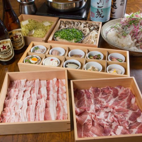 完全個室◎飲み放題付『ほったらかし豚しゃぶしゃぶコース』2.5時間6600円（税込）