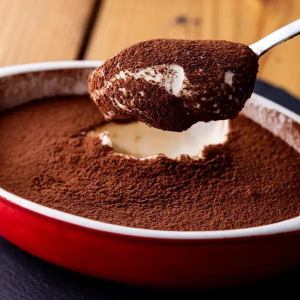 Freshly made tiramisu