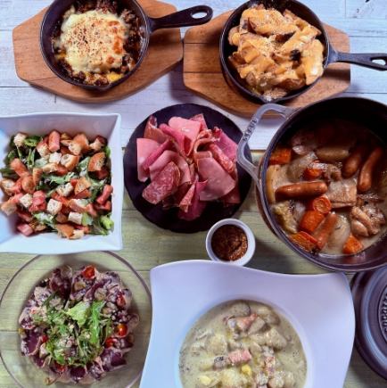 [土日祝日ランチ限定コース]ピッコレプランB × プレミアム飲み放題　