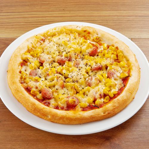香腸玉米蛋黃醬披薩