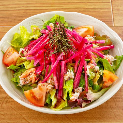 Refreshing crab and colorful radish salad (regular size)