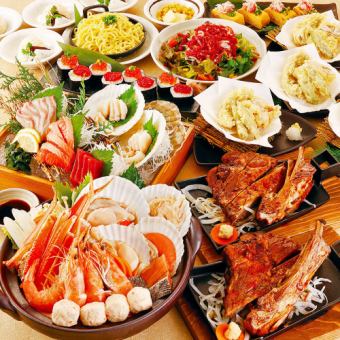 [Hokkaido] A hearty hot pot with snow crab, Hokkaido spare ribs, live scallops, and other 9 dishes + 2 hours of all-you-can-drink for 8,000 yen