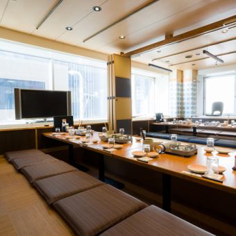 The calm digging kotatsu private room can accommodate a small number of people to a large number of people!