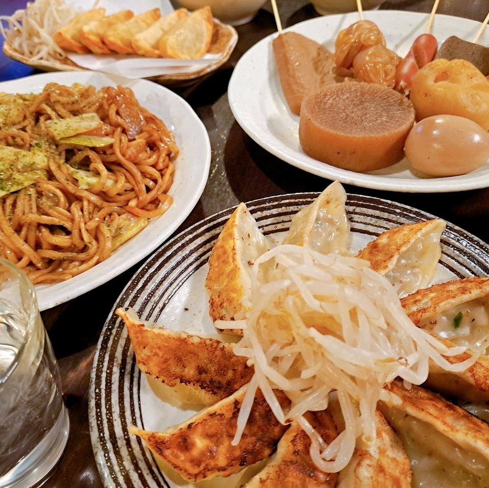 Enjoy a wide variety of local Shizuoka cuisine! Shizuoka oden in winter and Hamamatsu gyoza in summer – perfect with drinks!