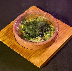 Whitebait and Green Seaweed Ajillo