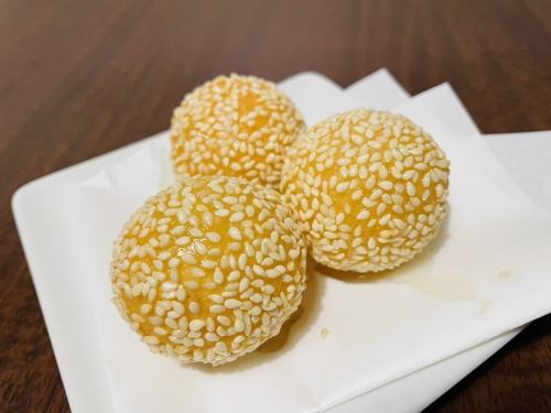 Honey sesame dumplings