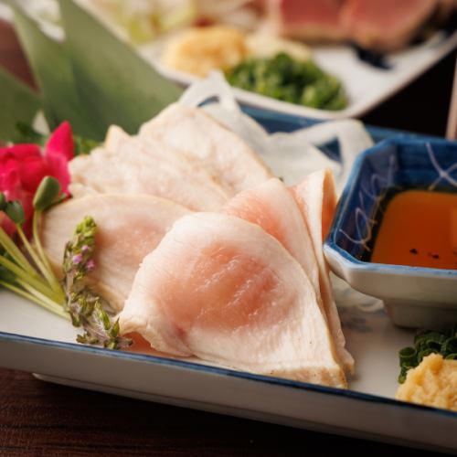 Soushuu old white chicken breast sashimi