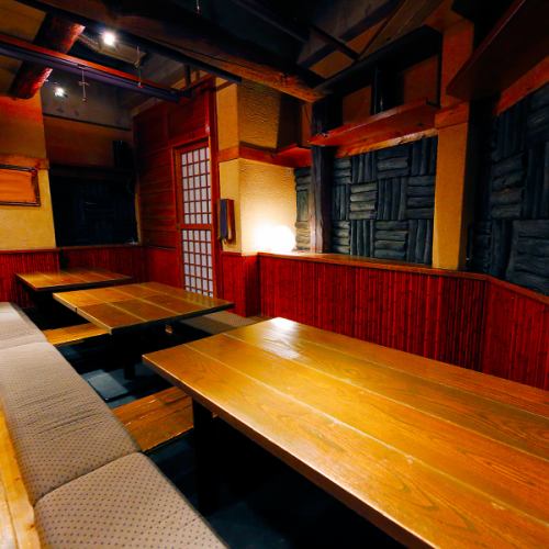 会社宴会や大型宴会にピッタリ10～20名様向け個室完備！