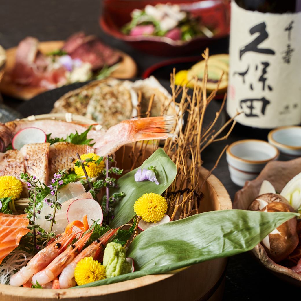 Assorted sashimi using local dishes and dishes using seasonal seafood are also ◎