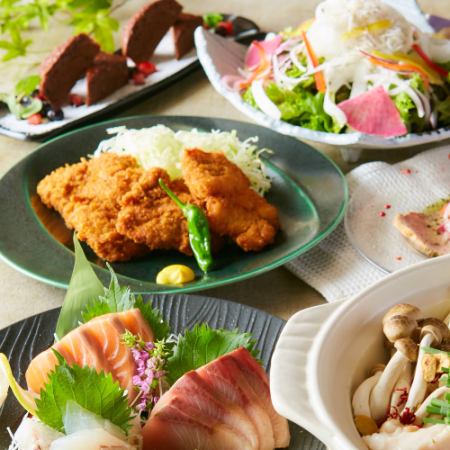 6・7月【舞】豚バラ炊き肉や鮮魚のお造り2種盛りなど宴会プラン■2時間飲み放題付き8品4000円