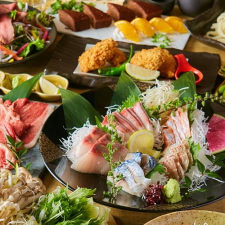 7/28～【匠】宴会一押し◎刺身3種盛・若鶏焼き・海老つみれ餡かけ付プラン■2h飲放付9品5000円