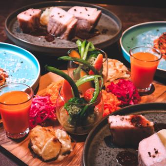 ★ [2-hour all-you-can-drink included] Full-bodied French course with 9 dishes (meat and vegetable appetizer/grilled pork loin)