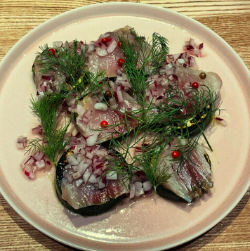 真鯵と焼きズッキーニのマリネ