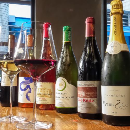 気軽に楽しめる『グラスワイン』を豊富にご用意