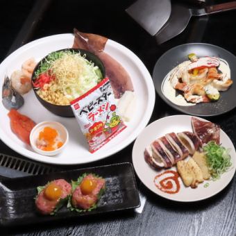 【お疲れ様コース】もんじゃ・お好み焼・焼きそばが食べ飲み放題！【スタンダードコース】