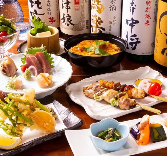 ☆比内地鶏お薦めミニ親子丼付『蔵コース』《プレミアム飲放付7500円》
