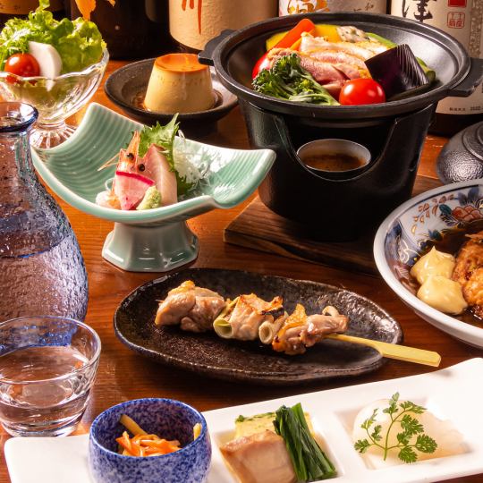 【価格改定11月1日～】比内やお気軽コース★《2時間飲み放題付きお料理7品6000円》