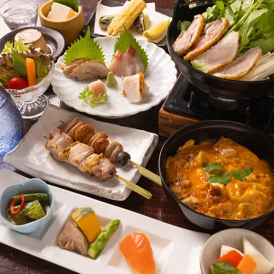 [Winter Limited] Hinai Chicken "Meiji no Kura Seri Hot Pot Course" / 7500 yen (tax included)