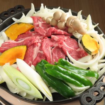 【90분 음료 무제한/전 6품】징기스칸 에비스 단골 코스 생 램 3종 포함한 전 6품 90분 음료 무제한 5000엔