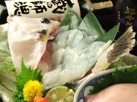 Filefish liver sashimi