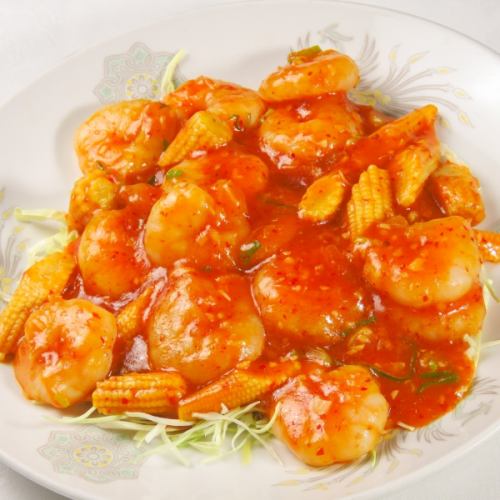 Shiba shrimp chili sauce / Shiba shrimp fried in Sichuan style