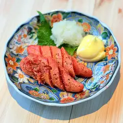 Broiled marinated cod roe