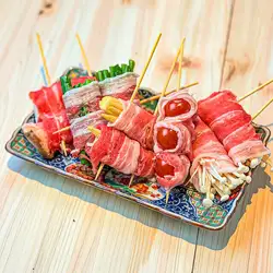 Assorted 6-skewer vegetable rolls