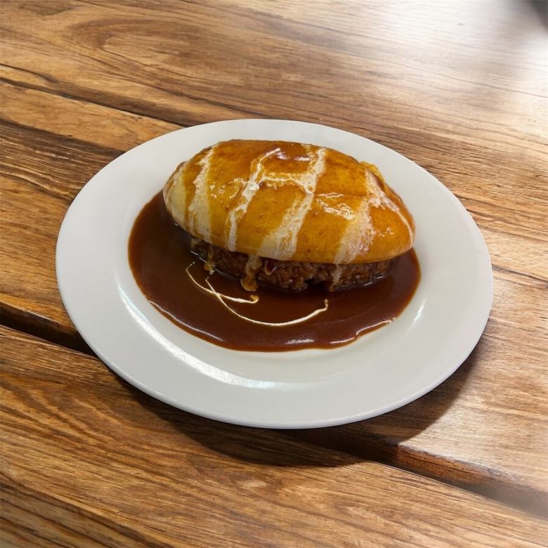 Omelette rice open style