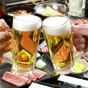 【1番人気】じゃけぇ名物の5秒ロース＆タン2種堪能コース<2時間飲み放題付き>4389円（税込）
