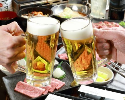 【1番人気】じゃけぇ名物の5秒ロース＆タン2種堪能コース<2時間飲み放題付き>4389円（税込）