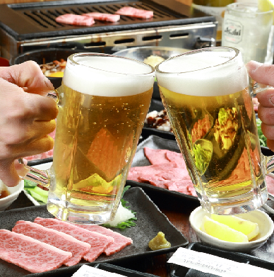 アサヒスーパードライを飲み放題で堪能できます！