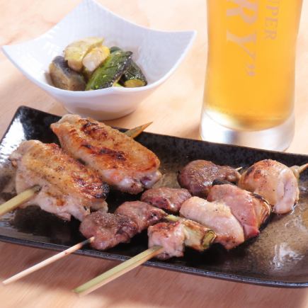 Cheers with our selection of skewers♪ [Choi Sho Set]